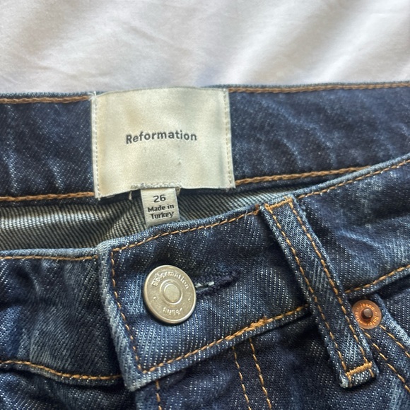 REFORMATION VAL MID RISE STRAIGHT JEANS - Picture 7 of 9